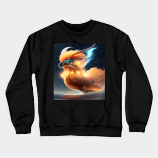 Clash of Titans: The Giant Squid's Ship Assault" Crewneck Sweatshirt